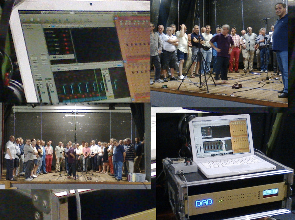 Recording session: Choir Aspis. We recorded their session with DAD AX32 premic and converter